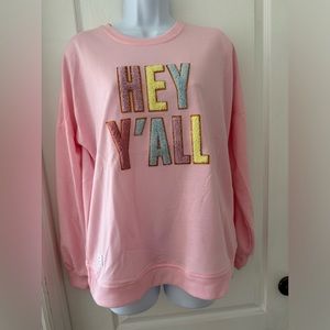 Simply Southern Hey Y’all  Sweatshirt Small . With Pockets Never Worn